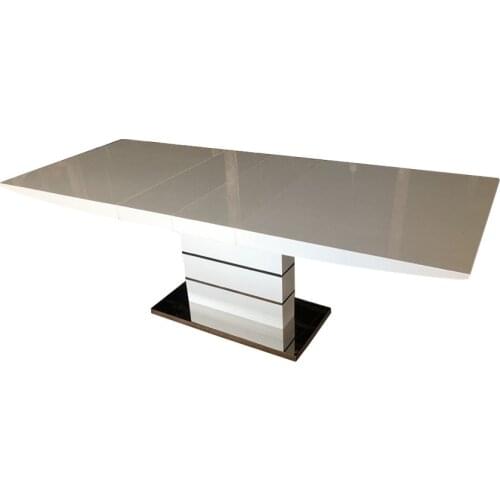 Minimalist modern folding table stainless steel white dining room set panel dining table mesa plegable de jantar muebles comedor