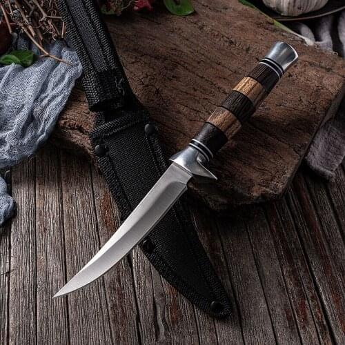 Stainless steel multi-purpose knife kitchen knife meat knife fruit straight knife home dining knife cutting outdoor hand knife