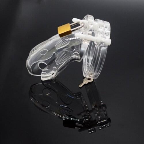 Male Penis Ring Cock Cage Bondage Prevent Derailment Chastity Cage Device Slave Couple Lock Restraint Adult Game Sex Toy For Men