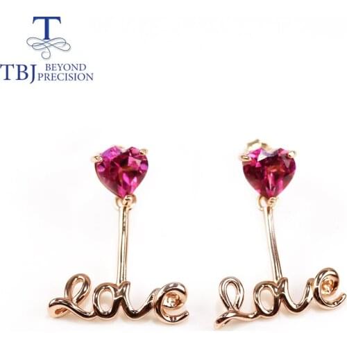 2020 New Topaz earring,"LOVE" show your love ,natural brazil gemstone jewelry 925 sterling silver fine jewelry for girlfriend