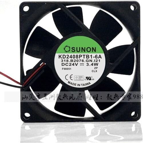 New original KD2408PTB1-6A 8025 8cm frequency converter fan 24V 3.4W