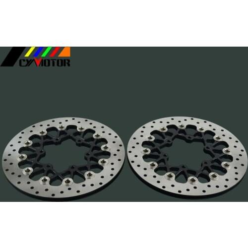 2PCS Motorcycle Floating Brake Discs Rotor For SUZUKI GSXR600 GSXR750 GSXR1000 GSXR 600 750 1000 2008-2014