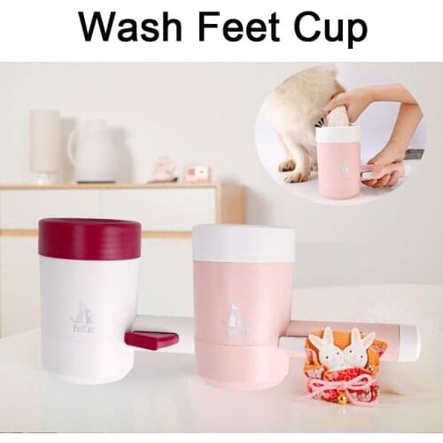 Portable Cat Dirty Paw Cleaning Wash Brush Cup Dog Paw Cleaner Cup Pet Feet Washer Soft Silicone for Dogs Foot Wash Tool New