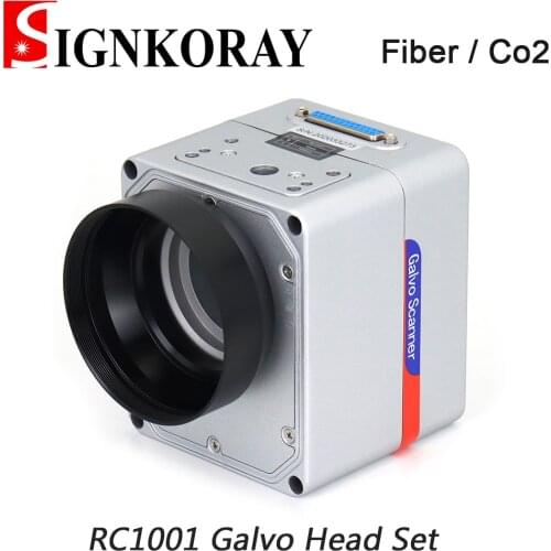 SignKoray RC1001 Fiber Laser Scanning Galvo Head Set 10.6um &1064nm Apeature 10mm Galvanometer Scanner with Power Supply
