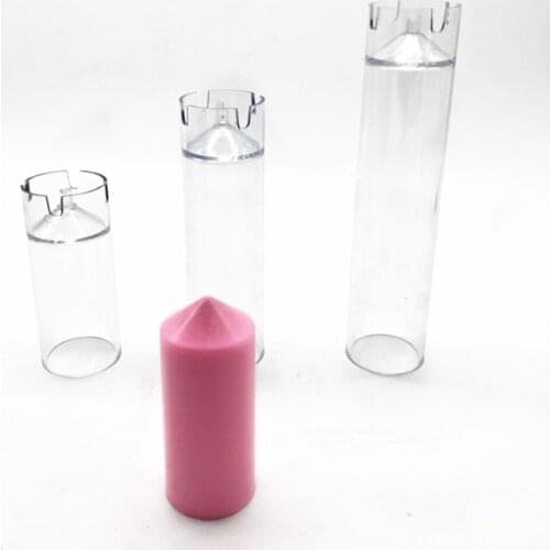 Spire Cylinder Shaped Candle Mould Plastic Soap Moldel DIY Soap Candles Making