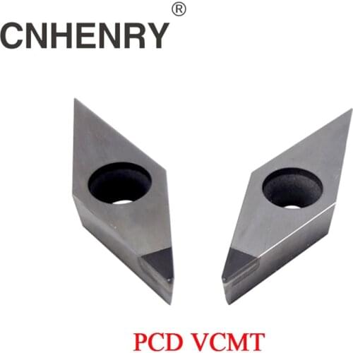 2 PCS PCD Machining Lathe Turning Inserts VCMT 160401/02/04/08/12 CNC PCD Diamond Inserts Carbide Lathe Cutter CNC Tools