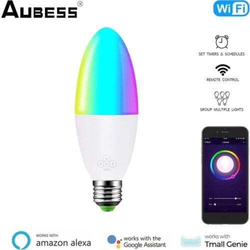 E14 E27 B22 E26 Smart LED Light Bulbs 6W V16S Voice Control Remote Lighting Lamps For Living Room Party Decoration