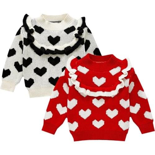 Newborn Baby Girls Knitting Clothes Infant Baby Girls Printing Sweaters Spring Autumn Baby Kids Knitting Pullovers Tops
