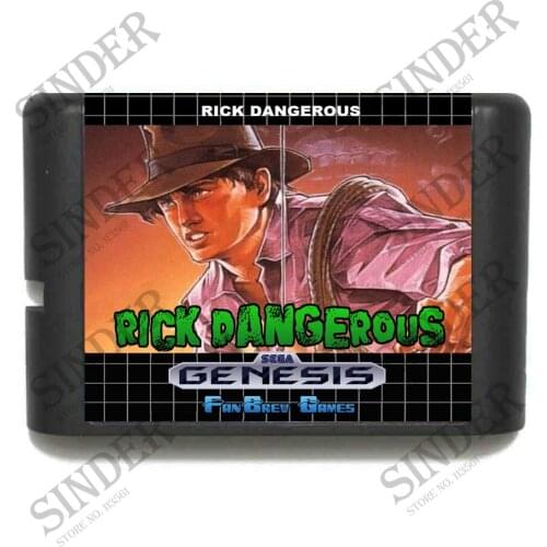 Rick Dangerous 16 bit MD Game Card For Sega Mega Drive For Genesis