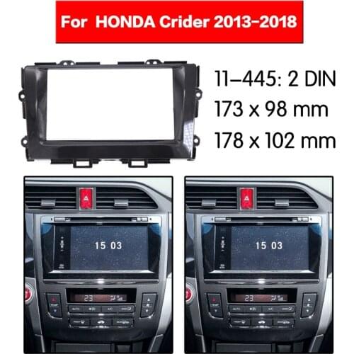 2 Din Fascia For HONDA Crider 2013+ Radio DVD Stereo Panel Dash Mounting Installation Trim 11-445