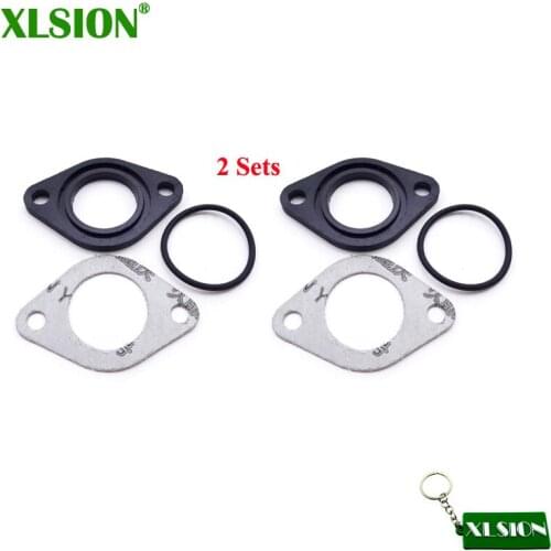 XLSION 2 Sets 25mm Manifold Carburetor Intake Pipe Gasket Spacer Seal For 110cc 125cc 140cc Engine Lifan YX Zongshen Pit Dirt