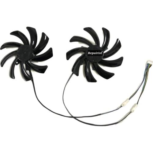 2Pcs/Set DIY 95MM T129215BH GPU Graphics Card Fans VGA Cooler For Powercolor AXRX 5600 XT 6GBD6-3DHE OC RX5600 Video Replace