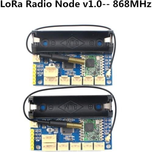 2PCS SX1278 Lora 868Mhz Wireless Module LoRa Radio Node v1.0 ATmega328P RFM98 With 3.7V 14500 Battery Holder DIY Kit for Arduino