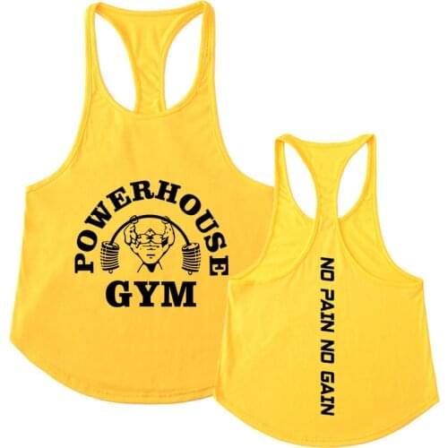 2019 fashion Singlets Mens Tank Tops Bodybuilding POWERHOUSE Fitness Mens Stringer Tank Top Brand Clothes
