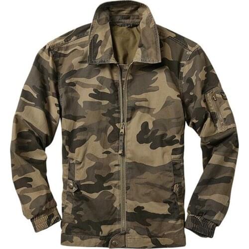 2021 Casual Fashion Jacket For Mens Spring Camouflage Bomber Jackets Baseball Jacket Outerwear Military Style Overcoat Young Man