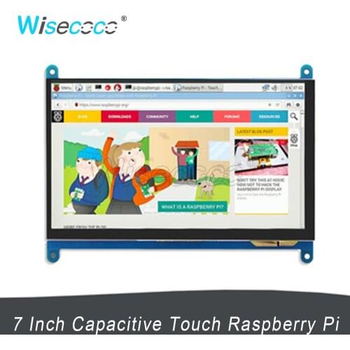Wisecoco 7 inch LCD Display Capacitive Touch Screen 1024x600 Resolution Support Systems For Raspberry Pi BB Black Banana Pi