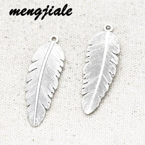 9pcs Hot Sell Metal Leave Charms Feather Pendant For Diy Bracelets Jewelry Making DIY Handmade Craft
