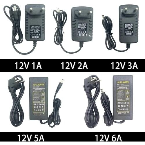 LED Lights Power US UK AU EU Supply Adapter For 12V led strip lamp lighting led power driver plug DC12V 1A 2A 3A 5A 7A 8A 10A