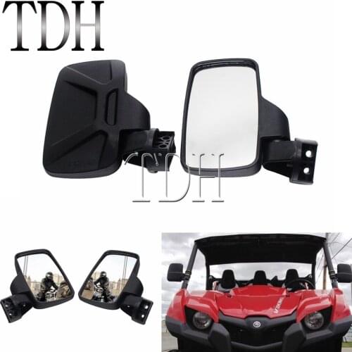 ATV UTV Side Mirrors Rear View Mirror Wide Mirror 1.75" 2" For Polaris Ranger RZR 900 RZRs 570 800 900 1000 Yamaha Honda Pioneer