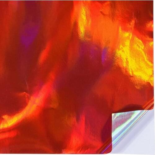 Glossy Color DIY Car Body Films Vinyl Car Wrap Sticker Decal Air Release Film Laser Red