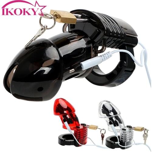 IKOKY Medical Themed Toys Penis Cock Cage Male Chastity Device Sex Toys for Men Electric Shock Erotic