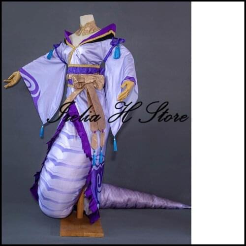 Custom made/size LOL Spirit Blossom Cassiopeia Cosplay Costume dress female halloween costumes full set