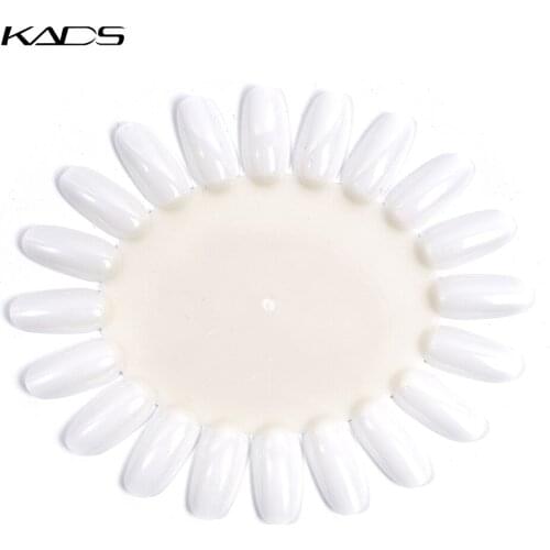 KADS 10 PCS False Nail Tips Nail Art Display Chart Natural Clear Black Plastic Nail Tips Display Nail Art Gel Color Decoration