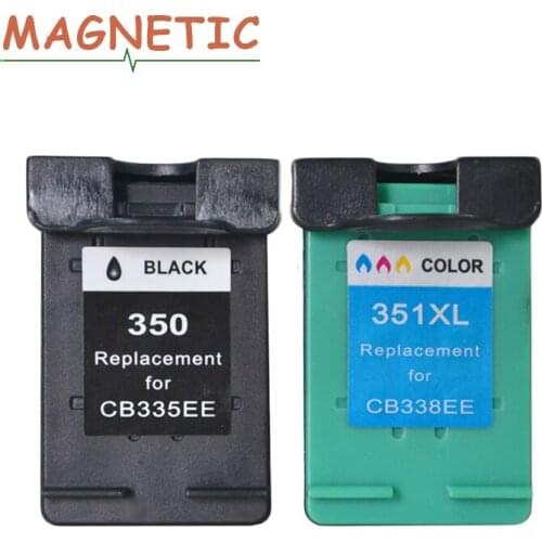2pcs Magnetic Compatible Ink Cartridge For HP350 351 for HP C4200 C4480 C4580 C4380 C4400 C4580 C5280 C5200 C5240 5250 5270 5275