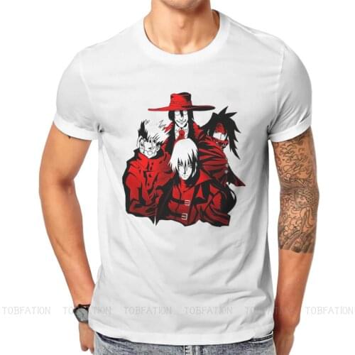 Red Gunmen Newest TShirts Trigun Vash the Stampede Meryl Stryfe Thompson Anime Male Streetwear T Shirt Round Neck Oversized