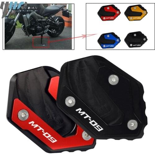 Motorcycle CNC Kickstand Foot Side Stand Extension Pad Enlarge Plate For YAMAHA MT-09 MT09 Tracer MT 09 TRACER 2013-2021 2020