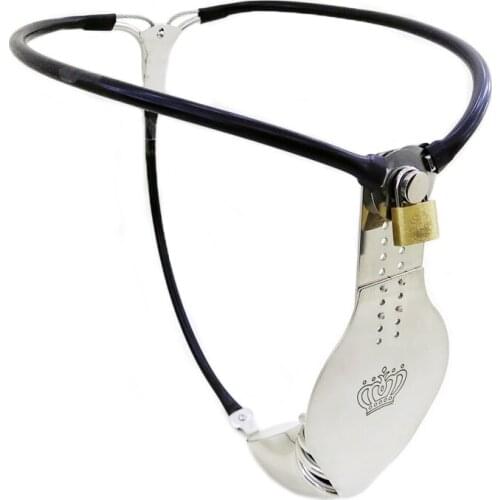 Male Bondage Lock Stainless Steel Silicone Chastity Belt Pants Metal Cock Cage Chastity Device Sex Toys For Men Erotic Cbt BDSM