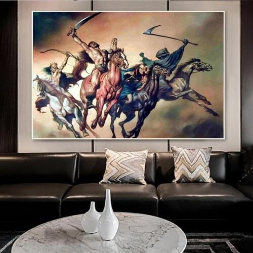Christian Last Supper Dark Horse Poster Wall Art Canvas Print Character Canvas Art Canvas Picture Poster Wall Decoration