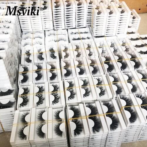 Wholesale Eyelashes mink 25mm False Eyelashes 10/20/30/50//100 Pairs 3D Mink Lashes Bulk Extension Vendor Makeup Mink Eyelashes