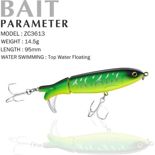 Fishing Lure 95mm/14.5g Top Water Floating Hard Bait Quality Professional Minnow Crankbait 3D Eyes Sharp Hooks