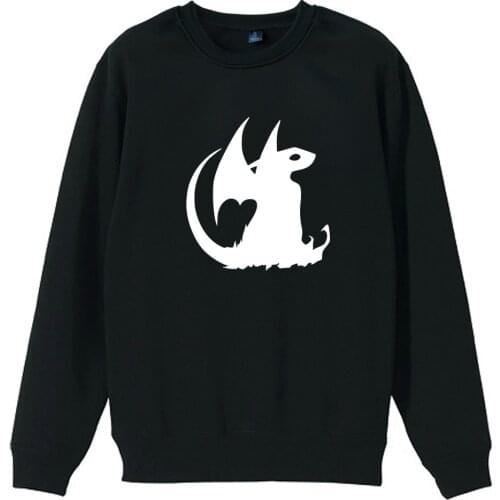 Boy Man Men Crew Neck Sweatshirt How To Train Your Dragon Toothless Night Fury Hidden World King Teenager Pullover Fleece ZIIART