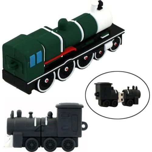 USB Creative Super Cartoon Car Mini Train Pen Drive Green Train Model Usb Disk 8G 16GB 32GB 64GB USB Flash Drive USB 2.0 Storage