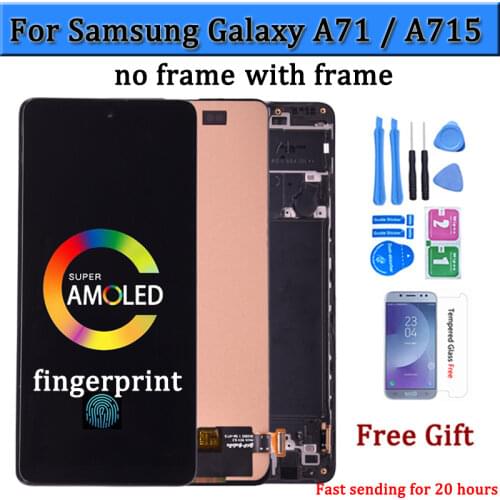 6.7 inches Display For Samsung Galaxy A71 Lcd Touch Screen Digitizer Assembly With Frame For A715 A715F A715W A715X Screen