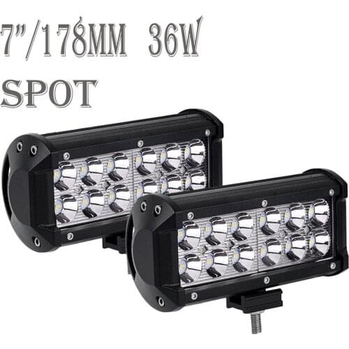 2PCS 7" 17cm 36W Cube Led Work Light Pods 12V-24V Driving Fog Light Offroad Running Light Headlight For Truck SUV Boat 4x4 Jeep