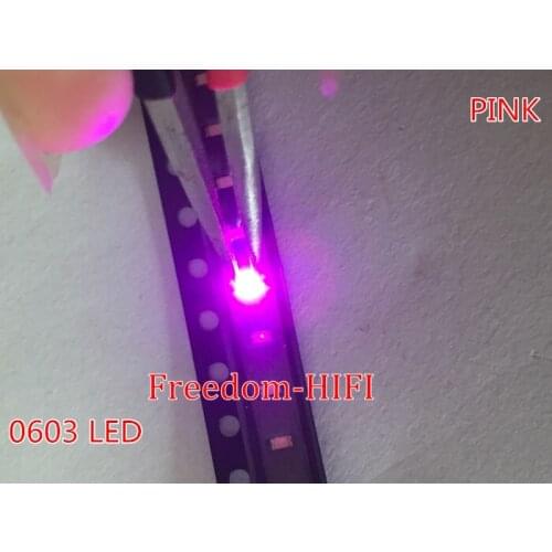 20pcs 0603 Pink Ultra Bright SMD SMT LED light-emitting diodes High quality New