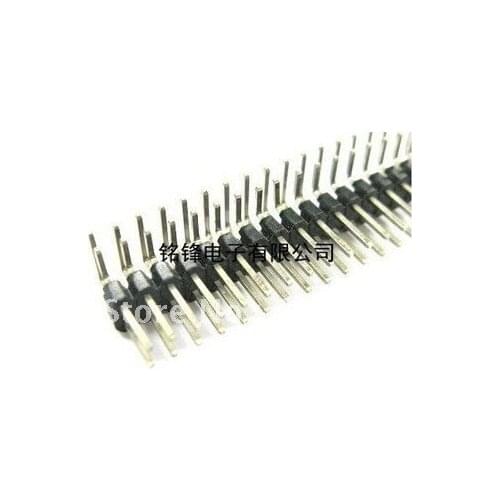 20pcs 2.54mm 2x40 Pin Right Angle Male Double Row Pin Header Strip