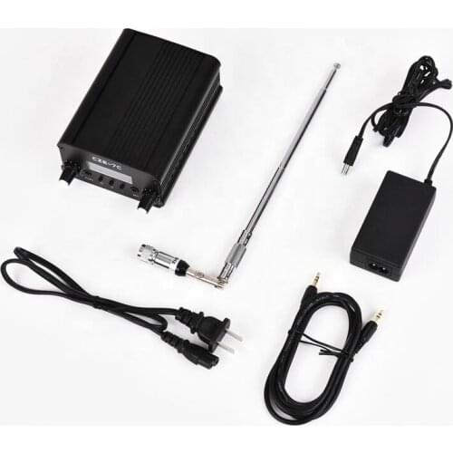 7W CZE-7C PLL 78~108MHz FM Transmitter Broadcast Radio Station+ Power Supply+ Small Antenna Kit