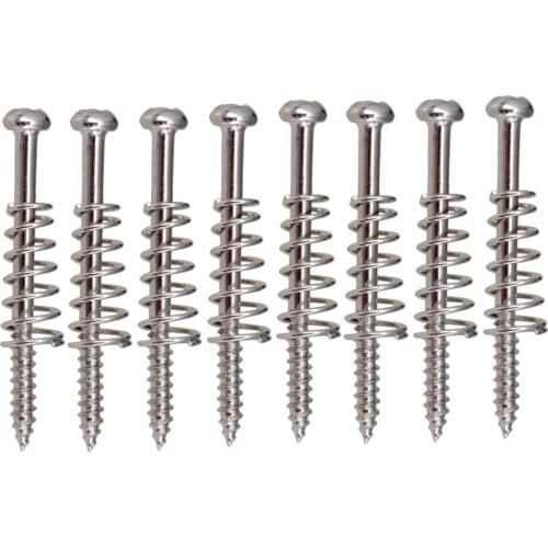8pcs Electric Guitar Humbucker Pickup Mounting Ring Screws & Springs 3x38mm