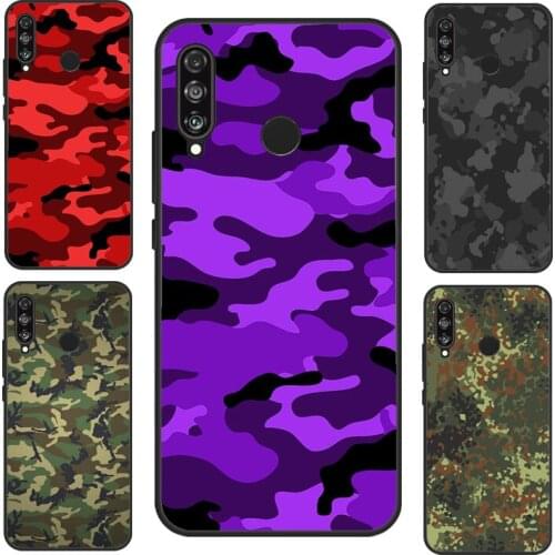 Army Camo Camouflage For Huawei P40 Lite P20 P30 Pro Mate 20 Lite Nova 5T P Smart 2019 Case For Honor 8X 9X 10i