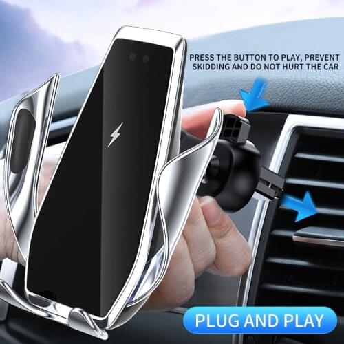 Auto-sensing opening and closing car phone holder super battery life for iphone 8Plus 11 12Pro X/XR Samsung S9/10 Huawei Mate 30