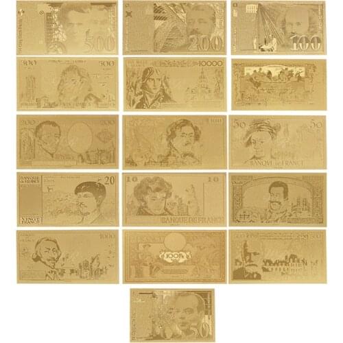 Wholesale 1956 year France Euro Gold Banknote Fake Paper Money Bill 1987 year/1994 year Bank Note Gifts for Men Dropshipping