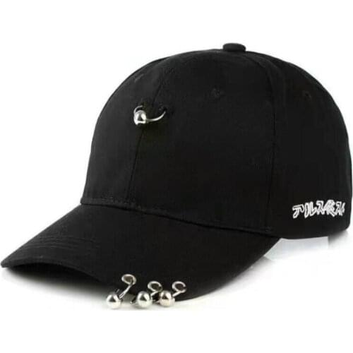 Seioum solid Ring Safety Pin curved hats fashion hoop baseball cap women men sun cap snapback hip hop caps casquette gorras