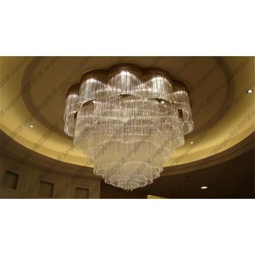 Large hotel engineering lamp shop villa hall crystal ceiling lamp club engineering lamp hotel lobby lamp