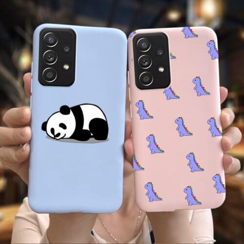 For Samsung Galaxy A72 Case 6.7" Shockproof Dinosaur Panda Cute Cover For Samsung A72 5G A 72 2021 SM-A726B Soft Silicone Fundas