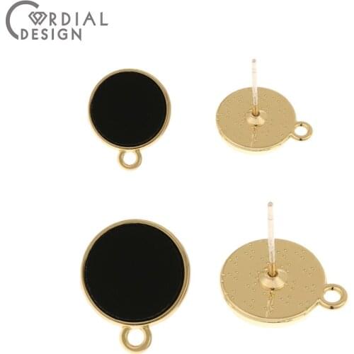 Cordial Design 100Pcs Jewelry Accessorie/Earrings Stud/Resin Effect/DIY Making/Hand Made/Round Shape/Jewelry Findings Components