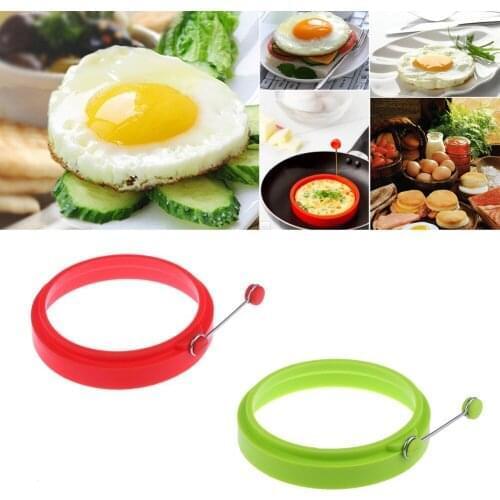 By dhl 500pcs useful Round Shape Silicone Omelette Mould Shape for Eggs Frying Pancake Cooking Mould Breakfast Essential
